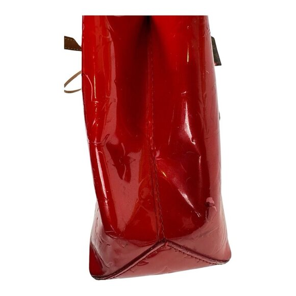 LOUIS VUITTON Reade PM Red Vernis Leather Tote Hand Bag Purse **READ** - Picture 12 of 16